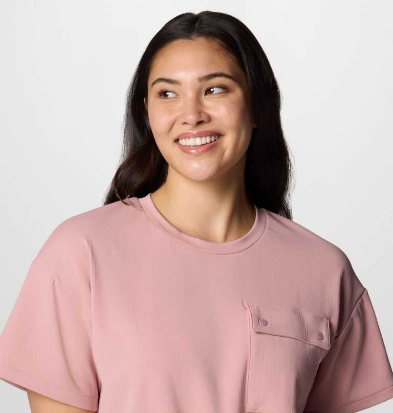 Femme Chemise en tricot à manches courtes Granite Point, Color: Eraser Pink, image 4
