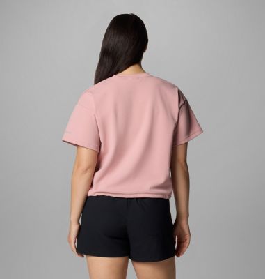 Women's Granite Point Knit Technical T-Shirt, Color: Eraser Pink, image 2