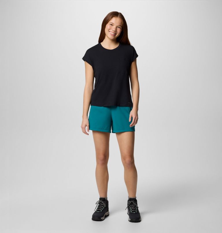 Women's Granite Point Knit Shorts, Color: River Blue, image 7