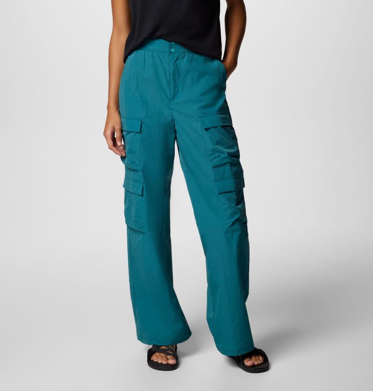 Women's Elevated View Parachute Pants, Color: River Blue, image 1