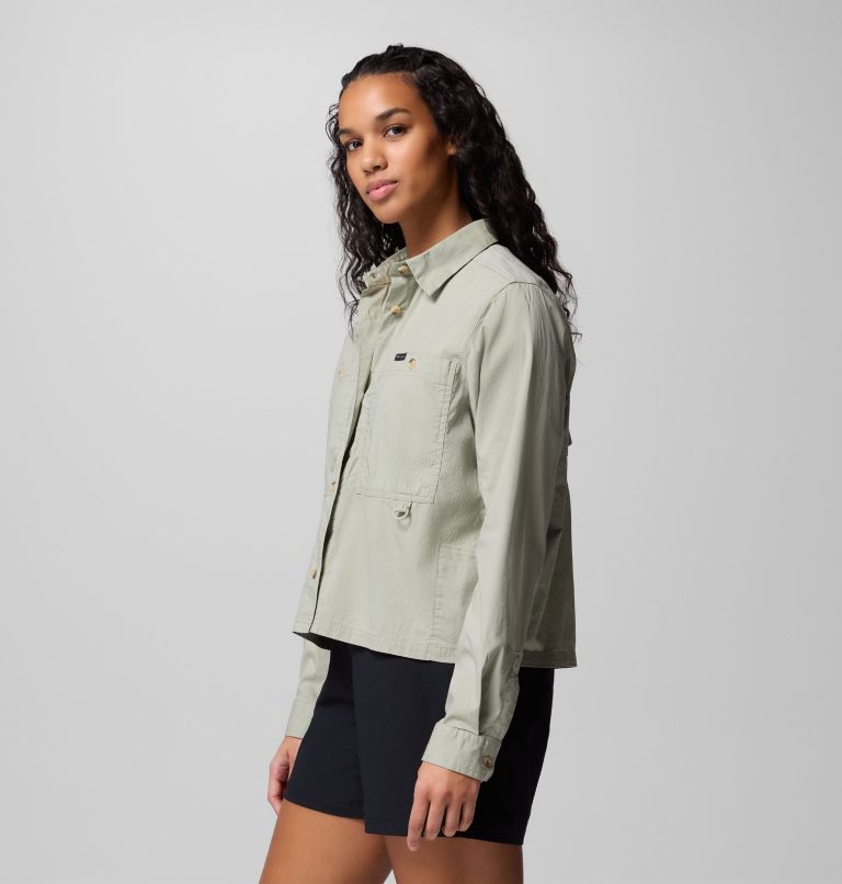 Women's Brea Falls Woven Long Sleeve Shirt, Color: Safari, image 3