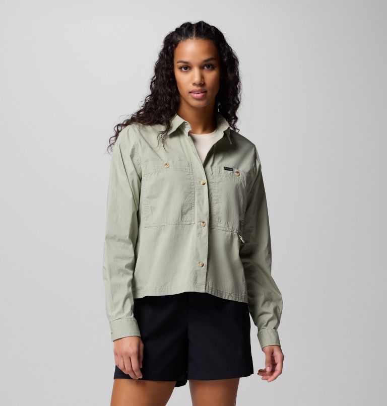 Women's Brea Falls Woven Long Sleeve Shirt, Color: Safari, image 4