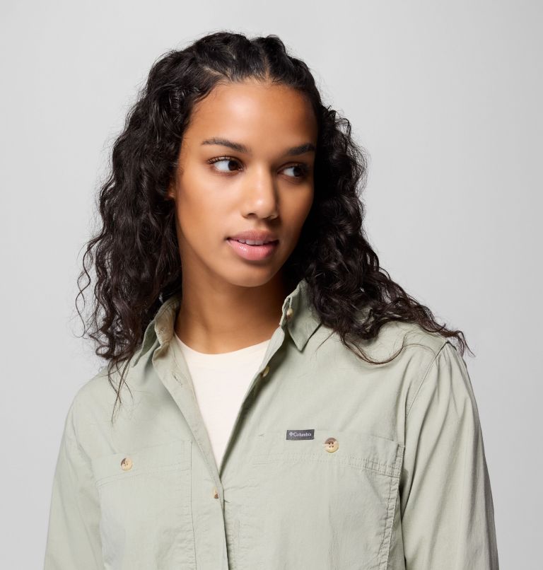 Women's Brea Falls Woven Long Sleeve Shirt, Color: Safari, image 5