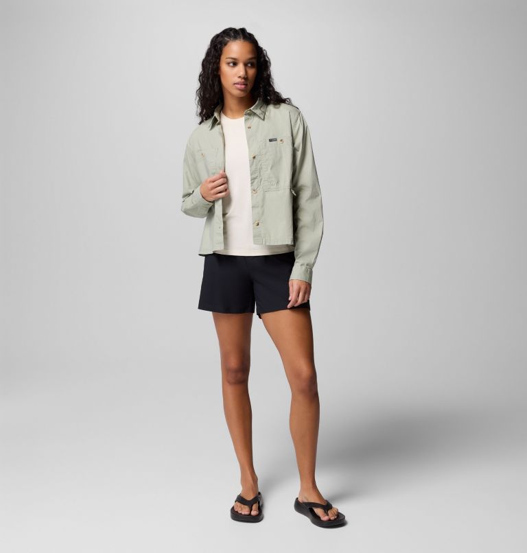 Women's Brea Falls Woven Long Sleeve Shirt, Color: Safari, image 8