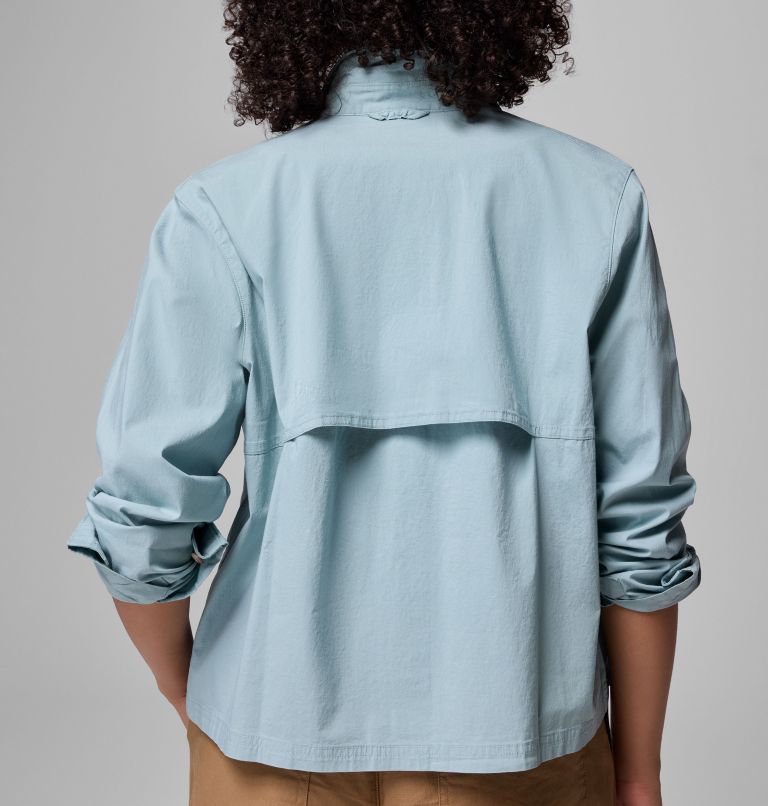 Women's Brea Falls Woven Long Sleeve Shirt, Color: Crushed Blue, image 5