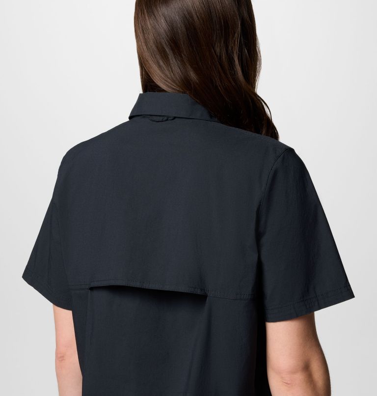 Women's Brea Falls Woven Short Sleeve Shirt, Color: Black, image 5