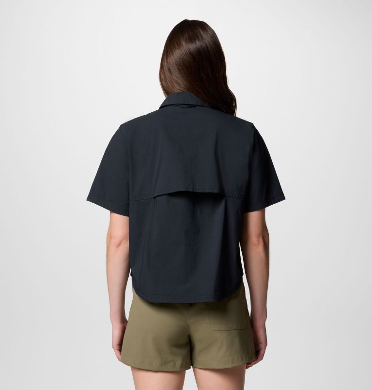 Women's Brea Falls Woven Short Sleeve Shirt, Color: Black, image 2
