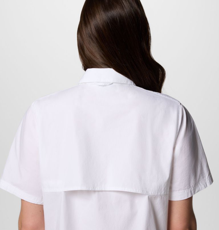 Women's Brea Falls Woven Short Sleeve Shirt, Color: White, image 5