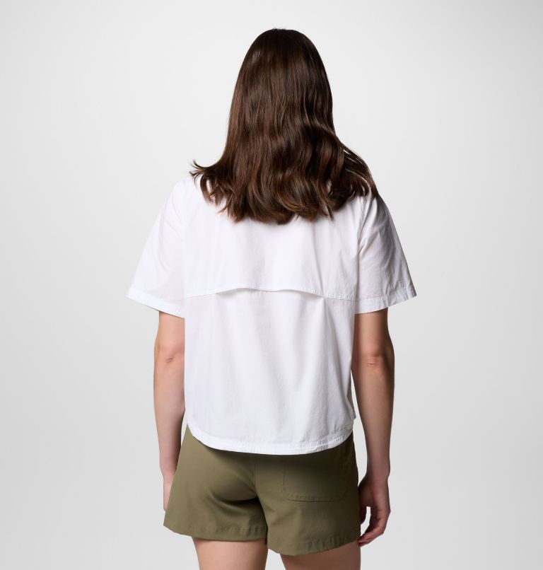 Women's Brea Falls Woven Short Sleeve Shirt, Color: White, image 2