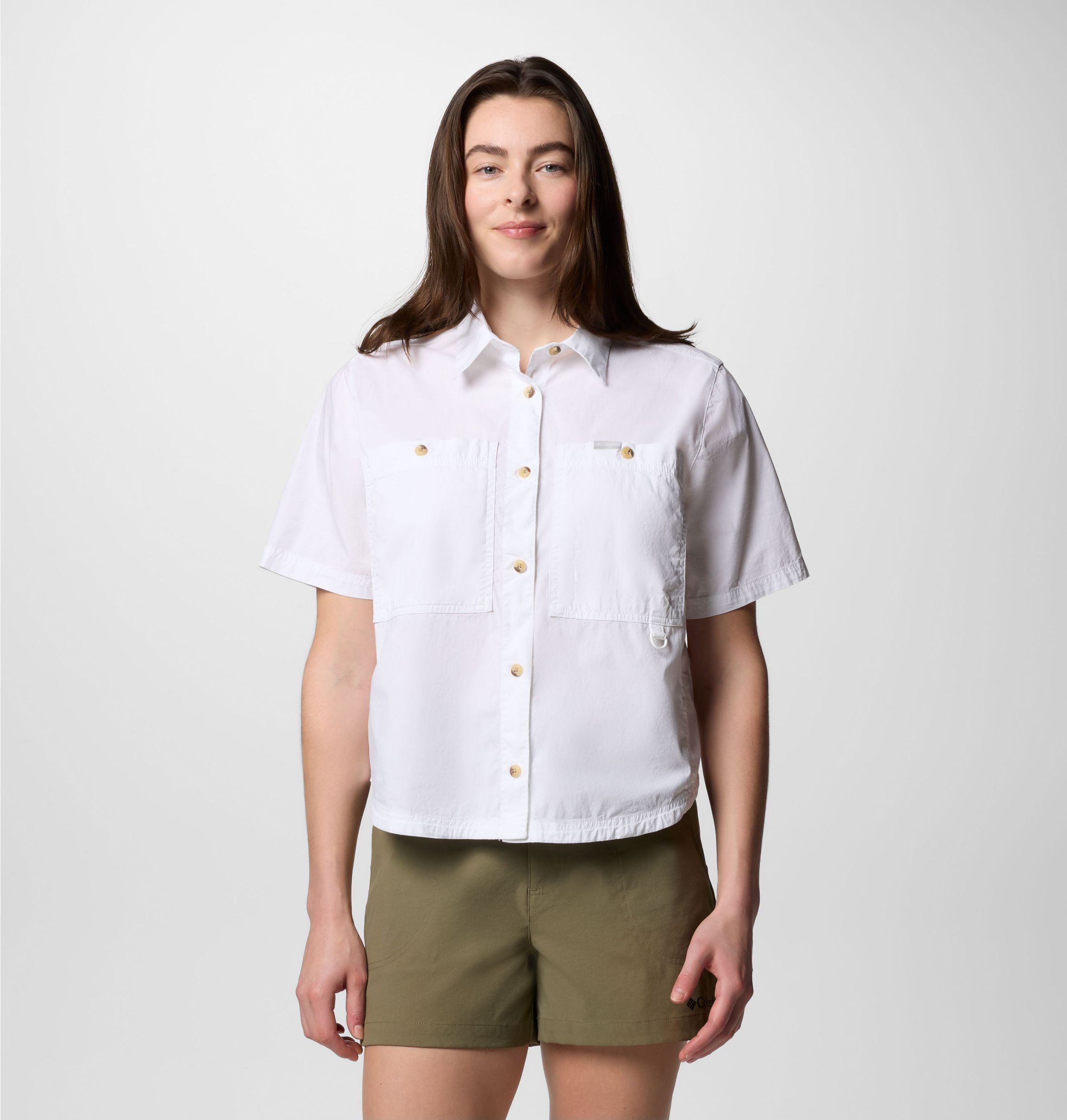 (取寄) コロンビア レディース ブレア フォールズ ウーブン ショート スリーブ Columbia women Brea Falls Woven Short Sleeve White 2118961_100_f_om?wid=2304&hei=