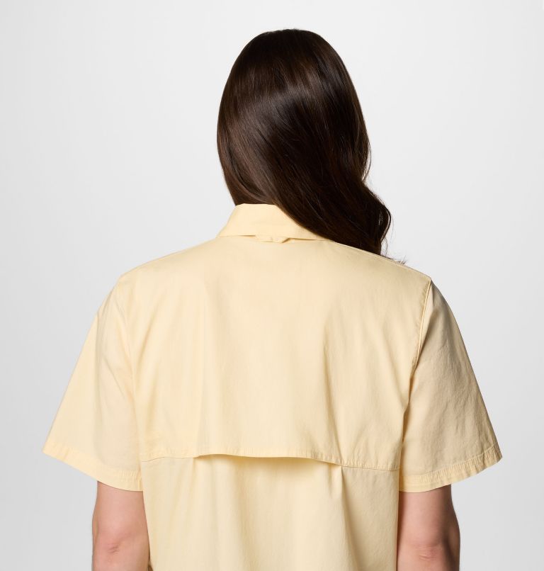 Women's Brea Falls Woven Short Sleeve Shirt, Color: Lemon Wash, image 5