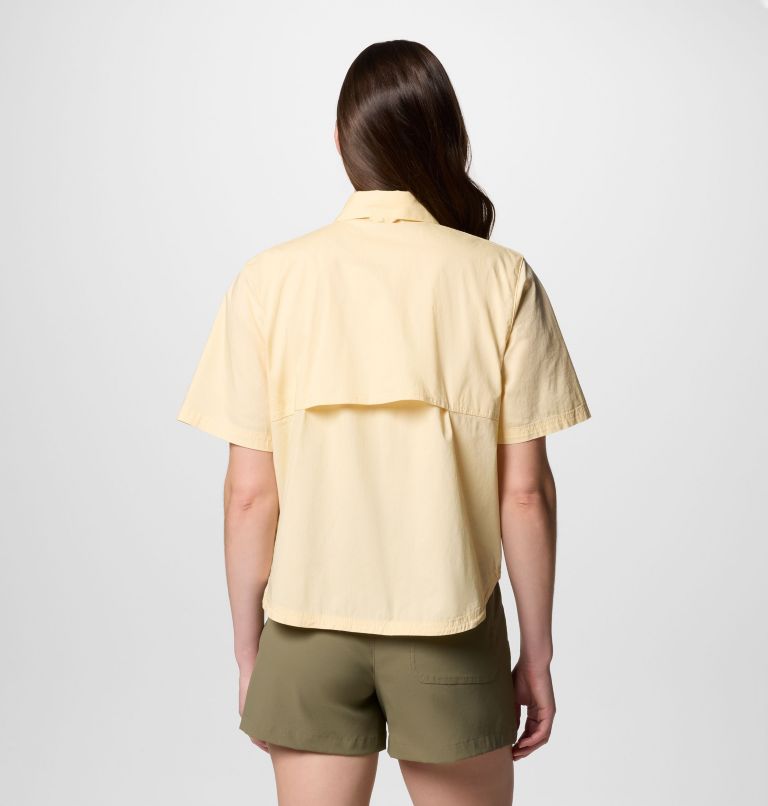 Women's Brea Falls Woven Short Sleeve Shirt, Color: Lemon Wash, image 2