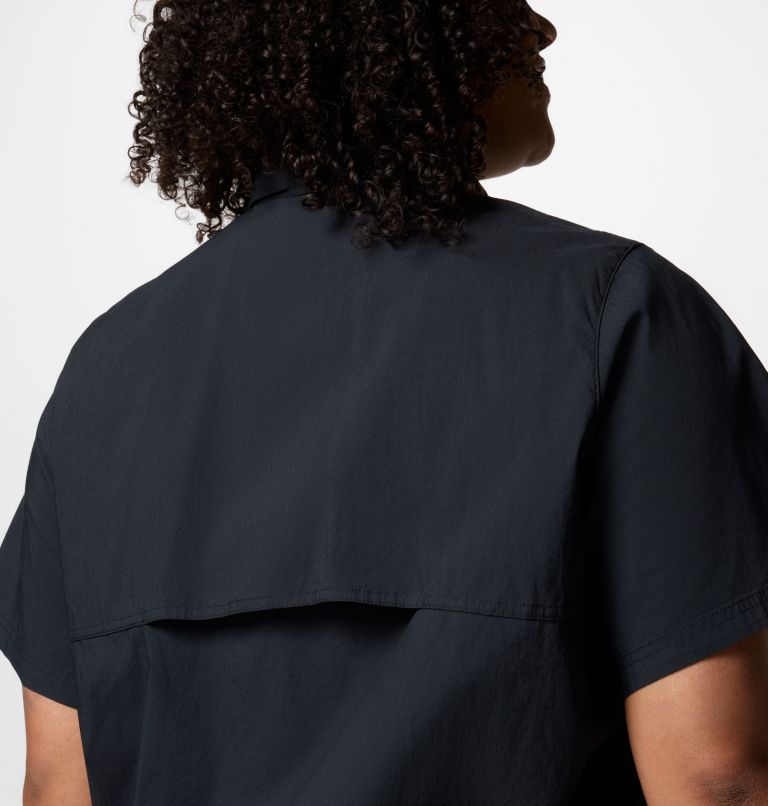 Women's Brea Falls Woven Short Sleeve Shirt - Plus Size, Color: Black, image 5