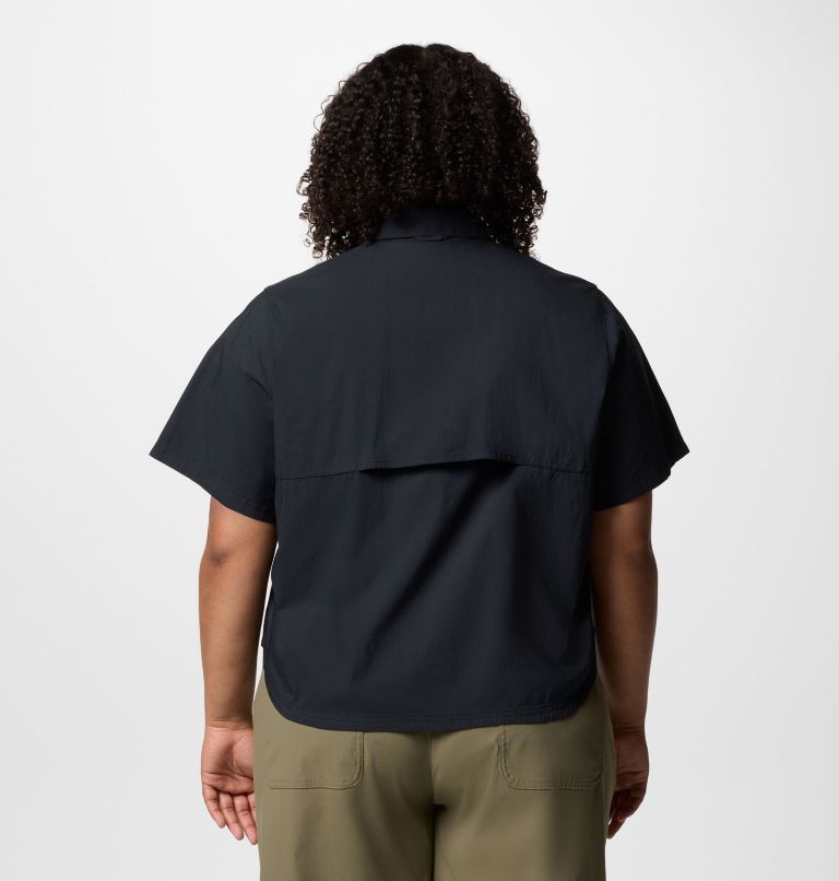 Women's Brea Falls Woven Short Sleeve Shirt - Plus Size, Color: Black, image 2