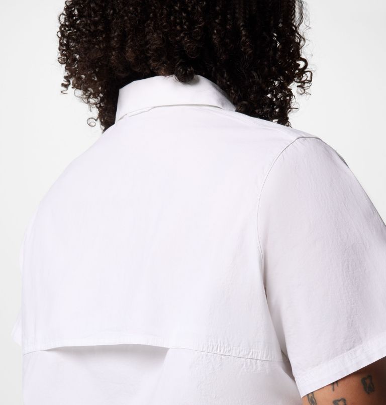 Women's Brea Falls Woven Short Sleeve Shirt - Plus Size, Color: White, image 5
