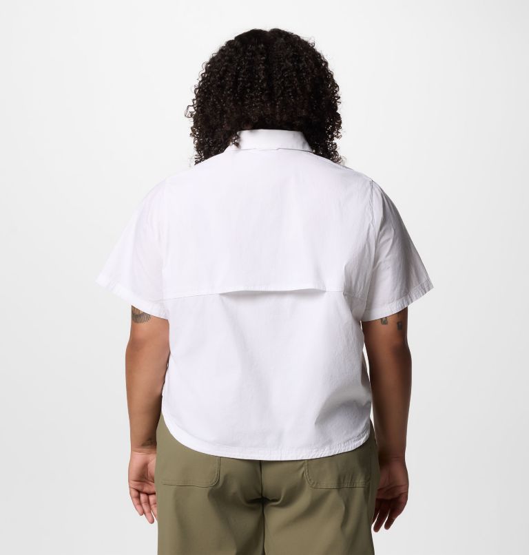 Women's Brea Falls Woven Short Sleeve Shirt - Plus Size, Color: White, image 2