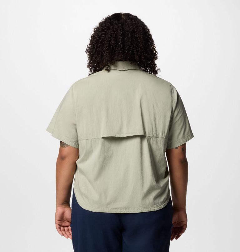 Women's Brea Falls Woven Short Sleeve Shirt - Plus Size, Color: Safari, image 2