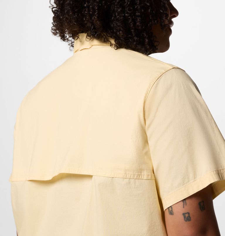 Women's Brea Falls Woven Short Sleeve Shirt - Plus Size, Color: Lemon Wash, image 5