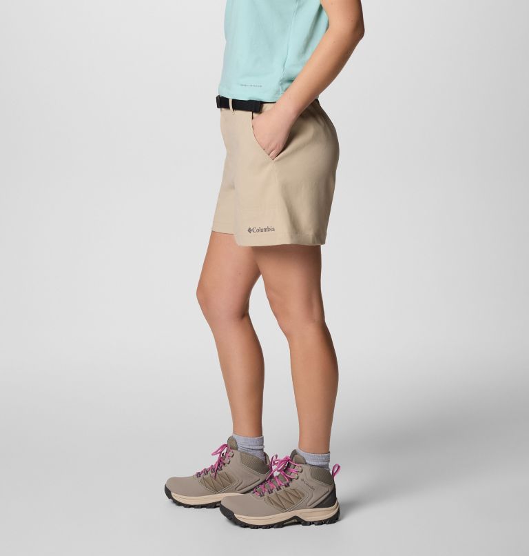 Women's Brea Falls Nylon Shorts, Color: Ancient Fossil, image 3