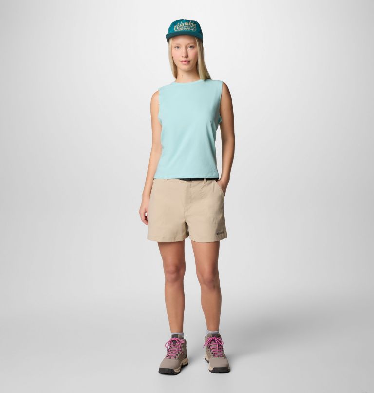 Women's Brea Falls Nylon Shorts, Color: Ancient Fossil, image 6