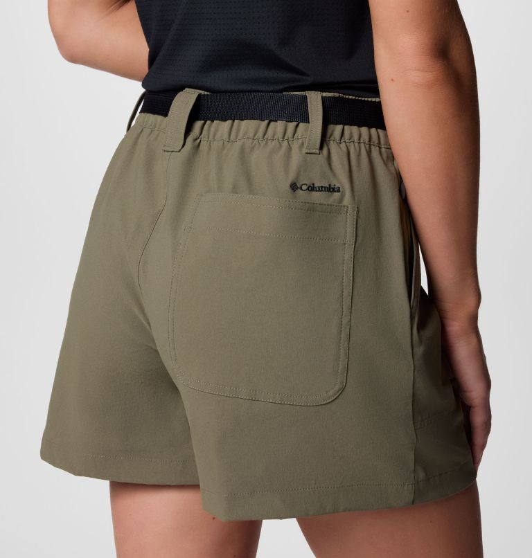 Women's Brea Falls Nylon Shorts, Color: Stone Green, image 5