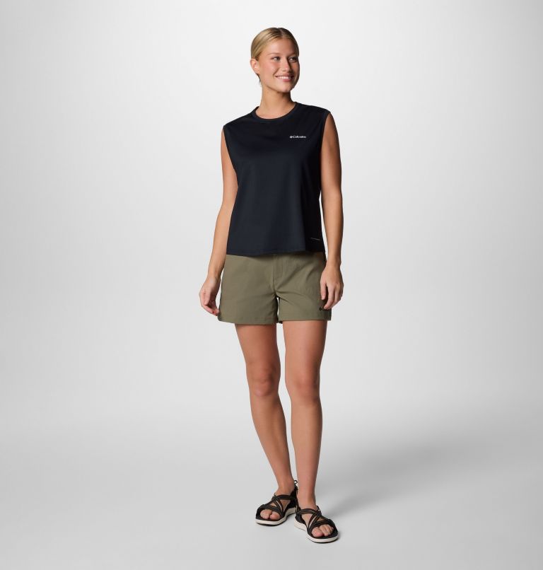 Women's Brea Falls Nylon Shorts, Color: Stone Green, image 6