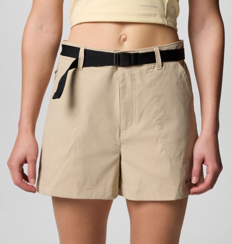 Women's Brea Falls Nylon Hiking Shorts, Color: Ancient Fossil, image 4