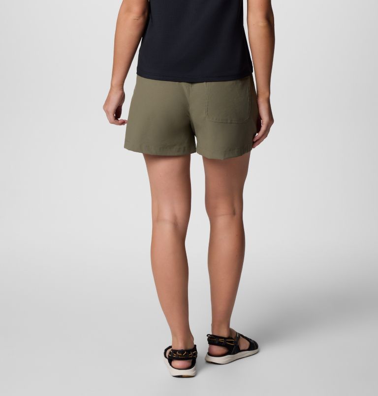 Women's Brea Falls Nylon Hiking Shorts, Color: Stone Green, image 2