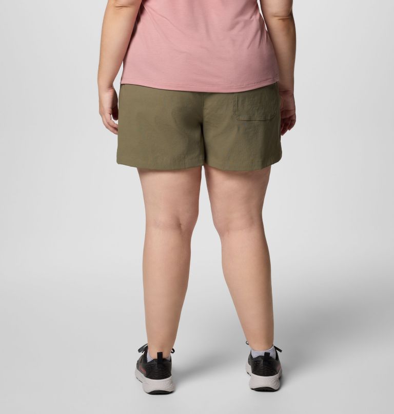 Women's Brea Falls Nylon Shorts - Plus Size, Color: Stone Green, image 2