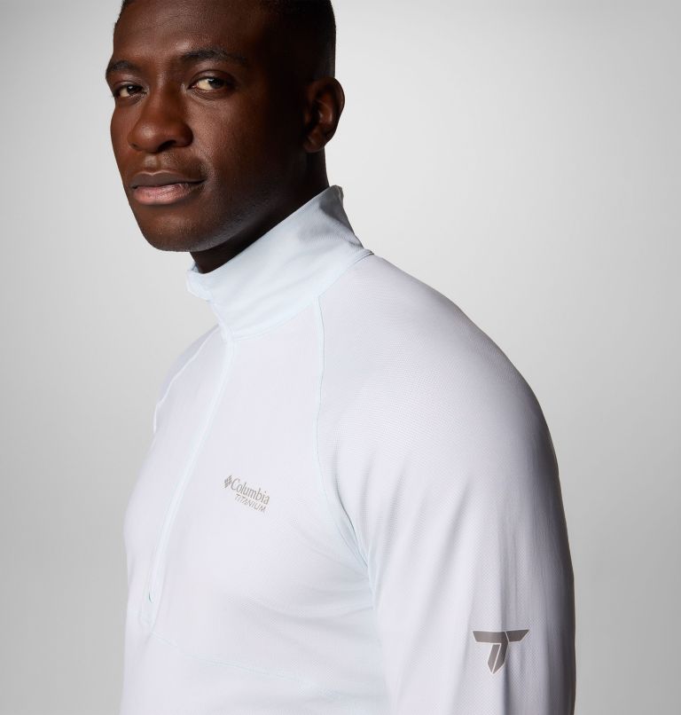 Men's Summit Valley Long Sleeve Half Zip Shirt, Color: White, image 5
