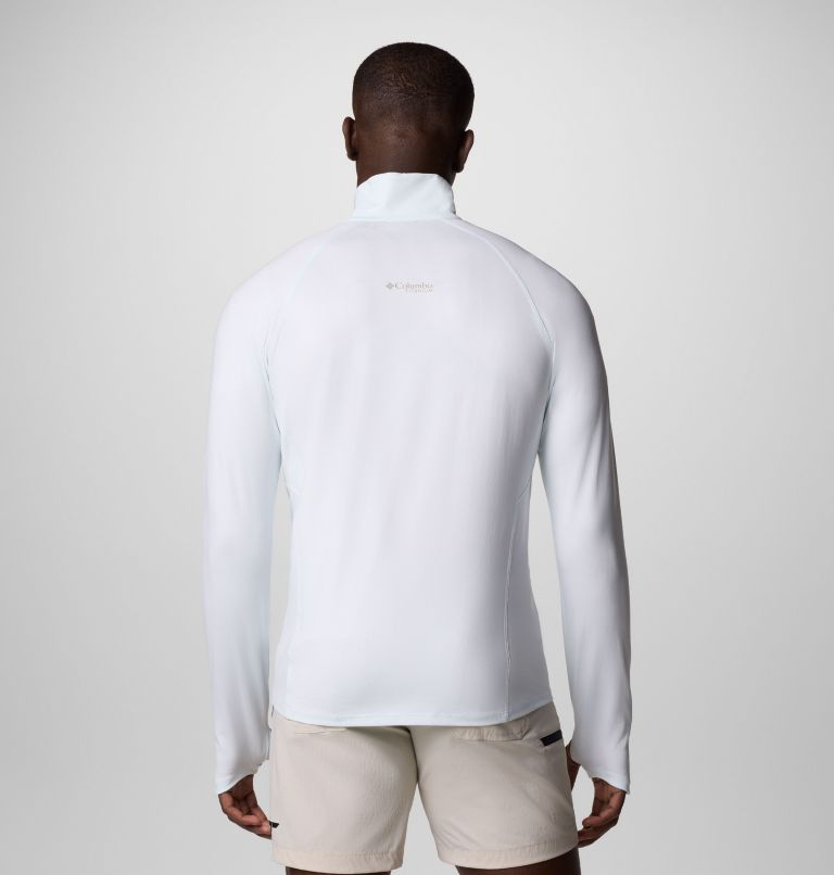 Men's Summit Valley Long Sleeve Half Zip Shirt, Color: White, image 3