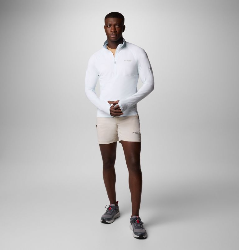 Men's Summit Valley Long Sleeve Half Zip Shirt, Color: White, image 2