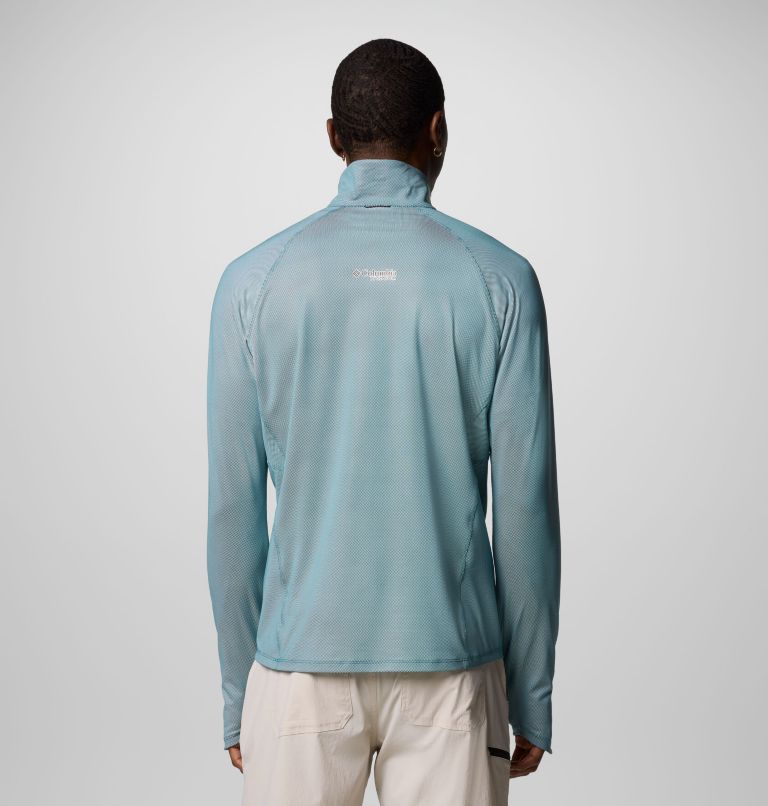 Men's Summit Valley Long Sleeve Half Zip Shirt, Color: River Blue, image 3