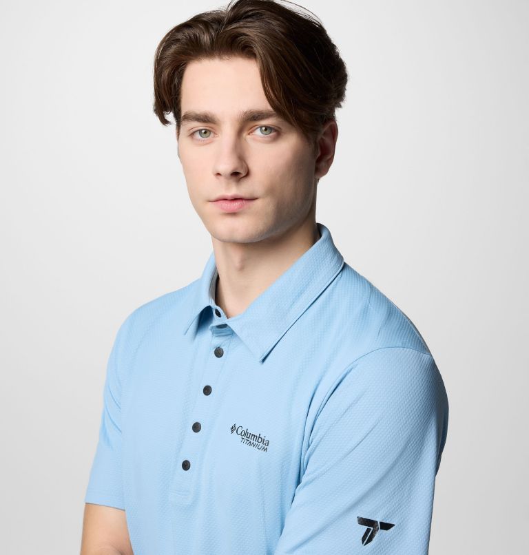 Men's Summit Valley Polo Shirt, Color: Ripple Blue, image 5
