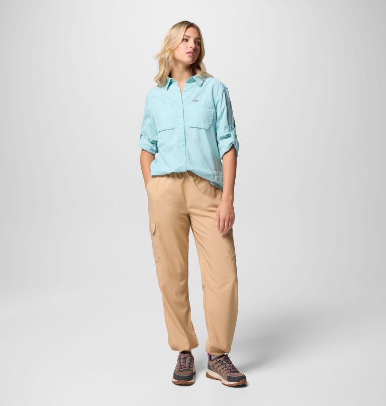 Women's Skien Valley Cargo Hiking Trousers, Color: Canoe, image 2