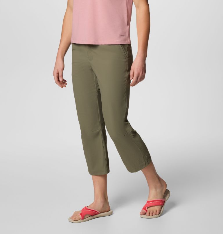Women's Leslie Falls Capris II, Color: Stone Green, image 3