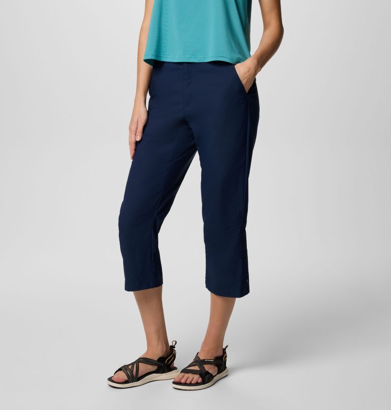 Women's Leslie Falls Capris II, Color: Collegiate Navy, image 3