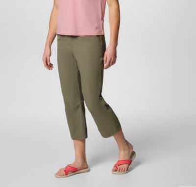 Women's Leslie Falls II Hiking Capri, Color: Stone Green, image 3