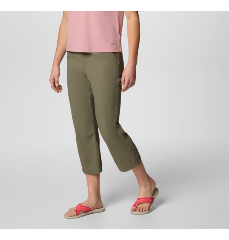 Women's Leslie Falls II Hiking Capri, Color: Stone Green, image 3