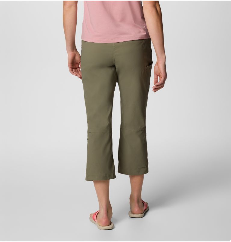 Women's Leslie Falls II Hiking Capri, Color: Stone Green, image 2