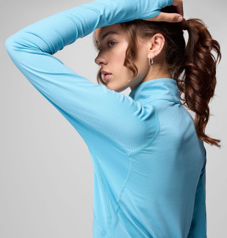 Women's Weekend Ascent Half Zip Shirt, Color: Vintage Blue, image 7