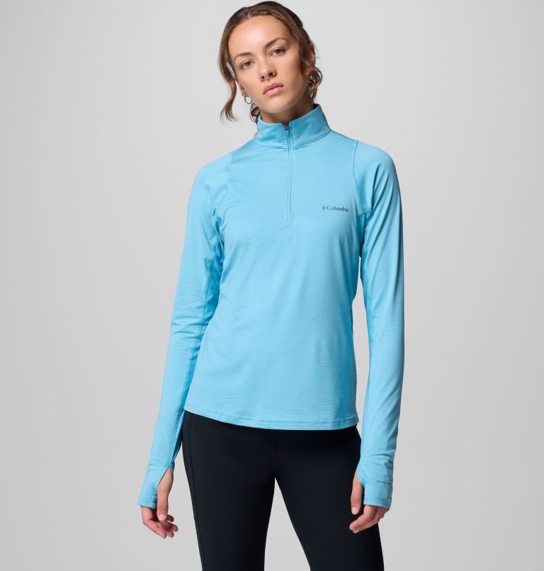 Women's Weekend Ascent Half Zip Shirt, Color: Vintage Blue, image 1