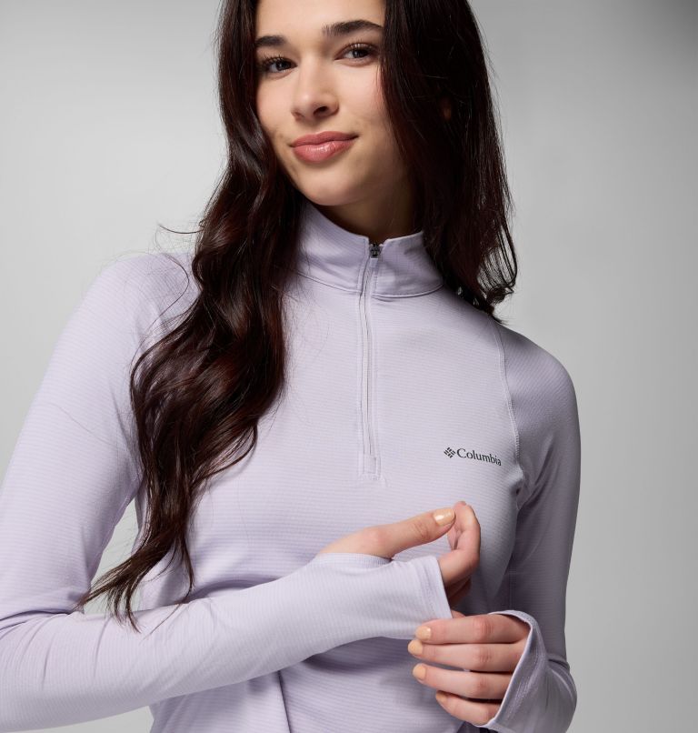 Women's Weekend Ascent Half Zip Shirt, Color: Lavender Pearl, image 6