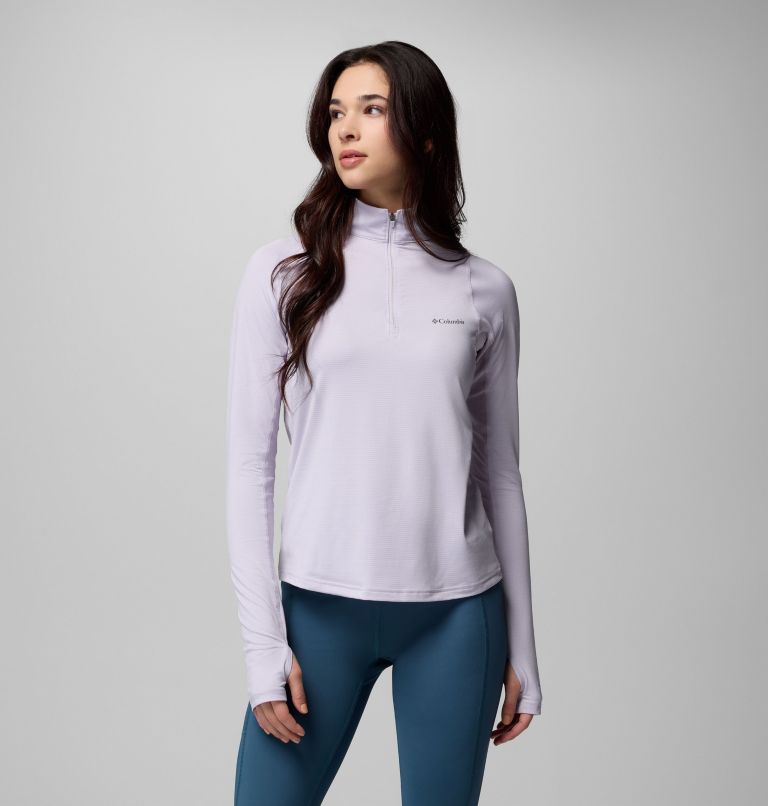 Women's Weekend Ascent Half Zip Shirt, Color: Lavender Pearl, image 7