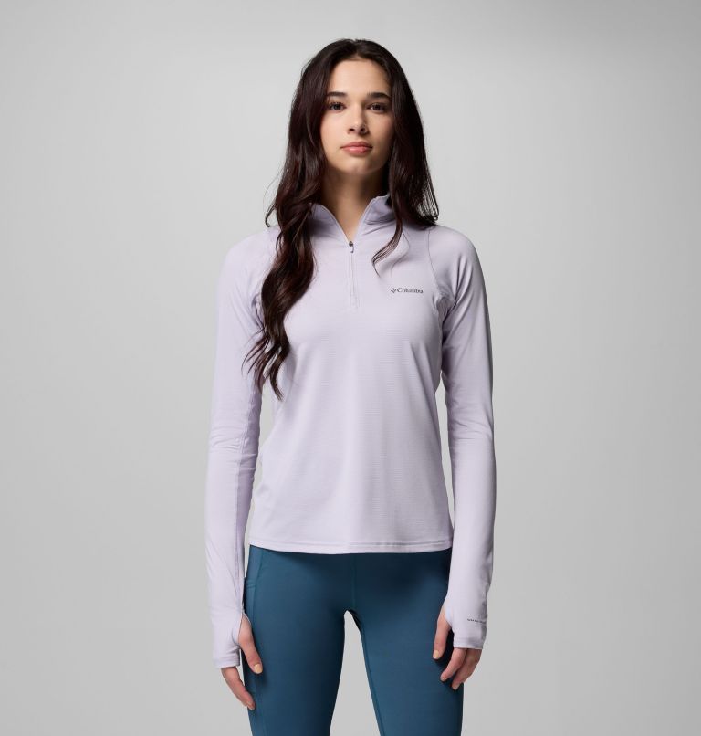 Women's Weekend Ascent Half Zip Shirt, Color: Lavender Pearl, image 1