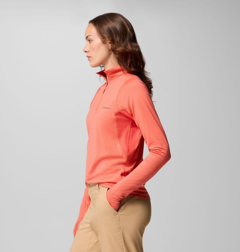 Women's Weekend Ascent Half Zip Shirt, Color: Zing, image 4