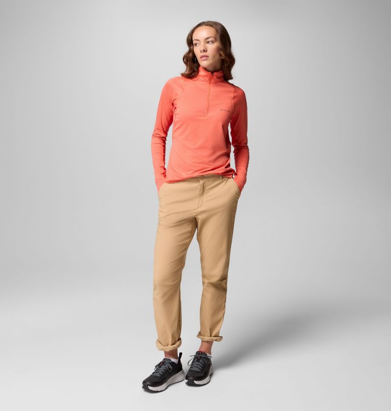 Women's Weekend Ascent Half Zip Shirt, Color: Zing, image 2