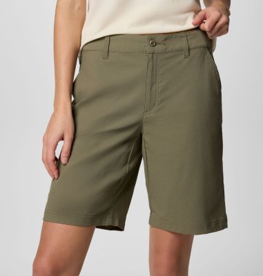 Women's Leslie Falls Long Shorts II, Color: Stone Green, image 8