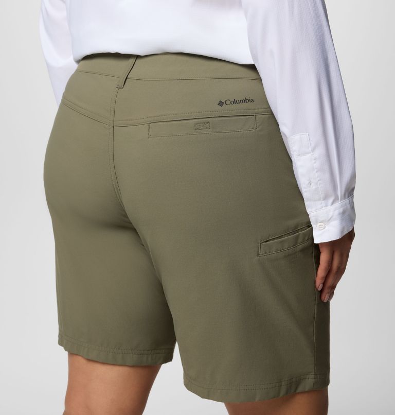 Women's Leslie Falls Long Shorts II - Plus Size, Color: Stone Green, image 5