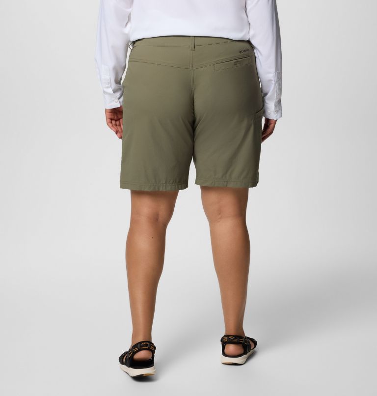 Women's Leslie Falls Long Shorts II - Plus Size, Color: Stone Green, image 2